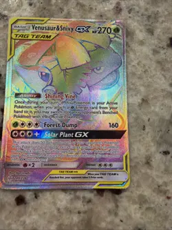 Pokemon TCG Venusaur & Snivy GX Cosmic Eclipse Rainbow Rare Card 249/236 - Image 5