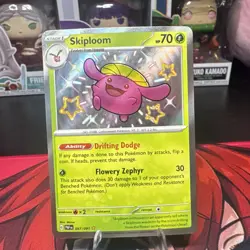 Pokemon TCG Skiploom 097/091 Paldean Fates Baby Shiny Ultra Rare Holo Card - Image 1