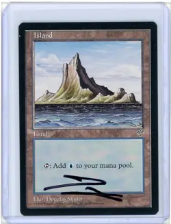 Island (Off-Center Spire) Mirage Signed Artist Proof MTG - Image 1
