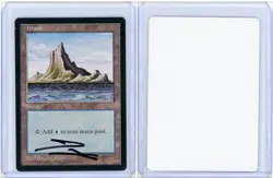 Island (Off-Center Spire) Mirage Signed Artist Proof MTG - Image 3