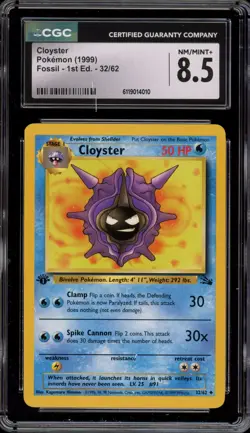 Pokemon Cloyster Fossil 1st Edition #32 CGC 8.5 - Image 1