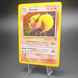 Pokemon Flareon Jungle Holo Rare Unlimited Stage 1 3/64 70 HP 1999 - Image 2