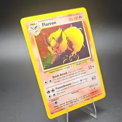 Pokemon Flareon Jungle Holo Rare Unlimited Stage 1 3/64 70 HP 1999 - Image 3