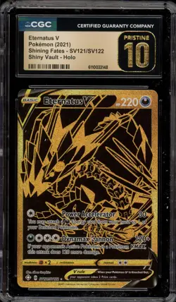 Pokemon Eternatus V Shining Fates Full Art #SV121 CGC 10 Pristine - Image 1