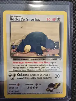 Pokemon Gym Heroes Rockets Snorlax Unlimited 33/132 NM - Image 1