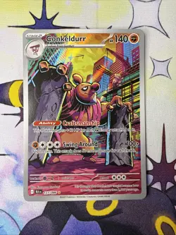 Pokemon TCG - Conkeldurr #127/086 Illustration Rare Holo SV: Black Bolt Series - Image 1