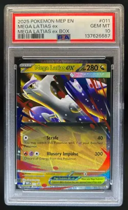 2025 Pokemon MEP Black Star Promos Mega Latias ex #011 PSA 10 - Image 1