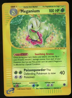 Pokemon TCG Meganium Reverse Holo Rare 54/165 Expedition WOTC E-Reader MP - Image 1