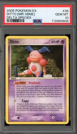 Pokemon Ditto [Mr. Mime] EX Delta Species #38 PSA 10 Gem Mint - Image 1