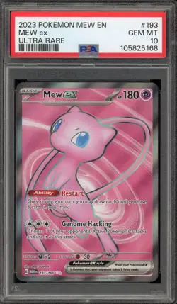 Pokemon Mew ex 151 MEW EN Ultra Rare #193 PSA 10 Gem Mint - Image 1