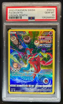 2023 Pokemon SWSH Crown Zenith Deoxys Galarian Gallery #GG12/GG70 PSA 10 - Image 1