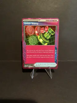Pokemon TCG Unfair Stamp 165/167 S&V Twilight Masquerade Ace Spec Rare - Image 1