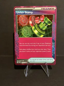 Pokemon TCG Unfair Stamp 165/167 S&V Twilight Masquerade Ace Spec Rare - Image 2