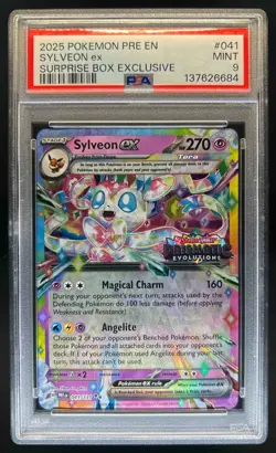 2025 Pokemon Prismatic Evolutions Sylveon ex Promos #041/131 PSA 9 - Image 1