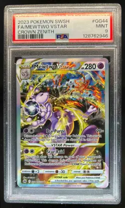 2023 Pokemon SWSH Crown Zenith Mewtwo VST Galarian Gallery #GG44/GG70 PSA 9 - Image 1