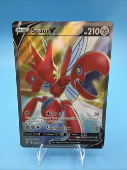 Scizor V 183/189 Darkness Ablaze LP Full Art Ultra Rare Pokemon Card - Image 1