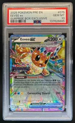 2025 Pokemon Prismatic Evolutions Eevee ex Promos #075/131 PSA 10 - Image 1