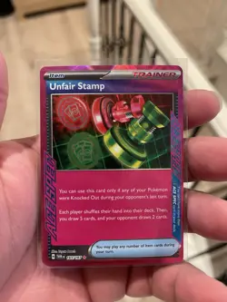 Unfair Stamp 165/167 – ACE SPEC Rare – Pokemon TCG Twilight Masquerade – NM/M - Image 1