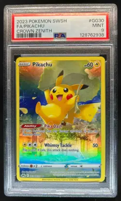 2023 Pokemon SWSH Crown Zenith Pikachu Galarian Gallery #GG30/GG70 PSA 9 - Image 1