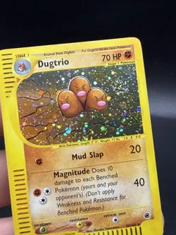 Dugtrio 10/165 Holo Expedition Pokemon Nintendo E- Reader NM EG3 SWIRL 🌀 - Image 4