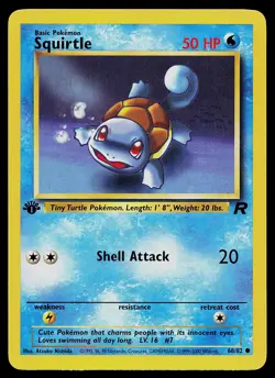 Pokemon Card - Squirtle Team Rocket 68/82 Common 1st Edition - Image 1