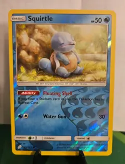 Pokemon Squirtle Reverse Holo Team Up Sun and Moon Card 22/181 LP Condition - Image 1