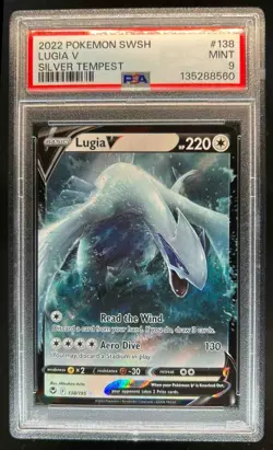 2022 Pokemon SWSH Silver Tempest Lugia V Holo #138/195 PSA 9 - Image 1