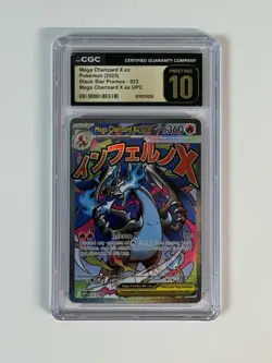 Mega Charizard X ex 023 CGC Pristine 10 Pokemon Black Star Promo UPC - Image 1