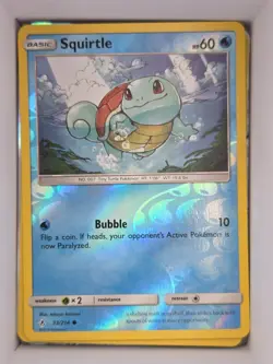 Pokemon TCG Squirtle 33/214 SM Unbroken Bonds (SM10) Rverse Holo Near Mint - Image 1