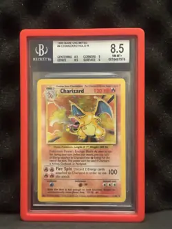 1999 Pokemon Base Charizard Holo #4 BGS 8.5 NM-MT+ 🔥 9/9 Subs! Strong Copy - Image 1