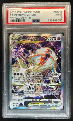 2023 Pokemon SWSH Crown Zenith Deoxys VST Galarian Gallery #GG46/GG70 PSA 9 - Image 1