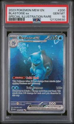 2023 POKEMON MEW EN-151 SPECIAL ILLUSTRATION RARE #200 BLASTOISE EX PSA 10 - Image 1