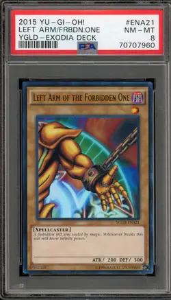 Yu-Gi-Oh! Left Arm of the Forbidden One Exodia Deck YGLD-ENA21 PSA 8 - Image 1
