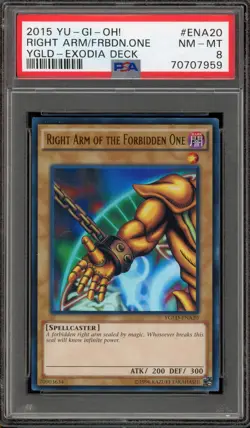 Yu-Gi-Oh! Right Arm of the Forbidden One Exodia Deck YGLD-ENA20 PSA 8 - Image 1