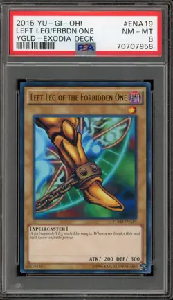 Yu-Gi-Oh! Left Leg of the Forbidden One Exodia Deck YGLD-ENA19 PSA 8 - Image 1