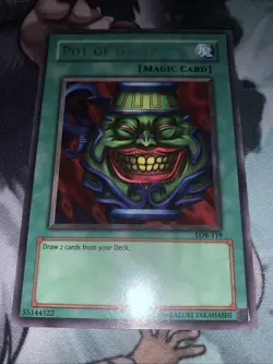 Yu-Gi-Oh! TCG Pot of Greed Legend of Blue Eyes White Dragon LOB-119 Unlimited... - Image 1