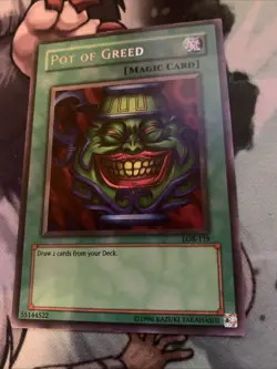 Yu-Gi-Oh! TCG Pot of Greed Legend of Blue Eyes White Dragon LOB-119 Unlimited... - Image 3