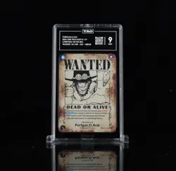 2025 ONE PIECE CARRYING ON HIS WILL WANTED ALT ART #119 PORTGAS D. ACE TAG 9 - Image 1