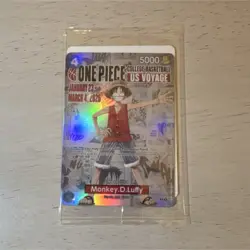 SEALED Bandai Namco One Piece CCG Monkey D. Luffy Holo US Voyage - Image 1