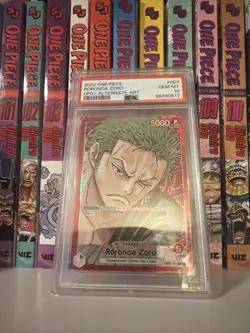 One Piece TCG 2022 OP-01 Leader Alternate Art Roronoa Zoro PSA 10 🔥 - Image 1