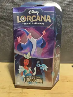 Disney Lorcana: Rise of the Floodborn Starter Deck - Amethyst Steel Sealed - Image 1