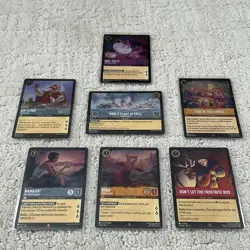 Disney Lorcana TCG RARE R COLD FOILS Mint Holo’s Pack Fresh Cards Lot FS - Image 1