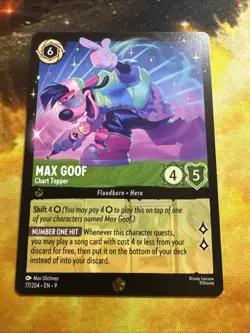 Disney Lorcana - Fabled - Max Goof - Chart Topper Legendary Non-Foil Rare 77/204 - Image 2