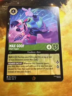 Disney Lorcana - Fabled - Max Goof - Chart Topper Legendary Non-Foil Rare 77/204 - Image 4