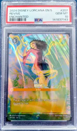 Disney Lorcana Revive (Enchanted) #207 EN 5 Shimmering Skies PSA 10 - Image 1