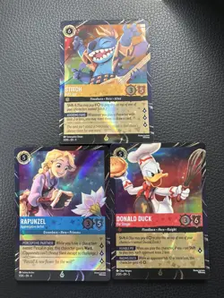 Disney Lorcana Festival of the Arts Stitch Rapunzel Donald Duck EPCOT Promo Set - Image 1