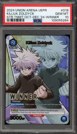 Union Arena Killua Zoldyck Store Tournament Oct-Dec '24 Winner #018 PSA 10 - Image 1
