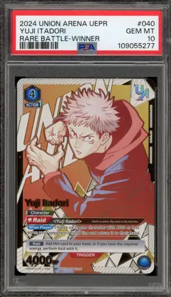 Union Arena Yuji Itadori Rare Battle Winner #040 PSA 10 Gem Mint - Image 1