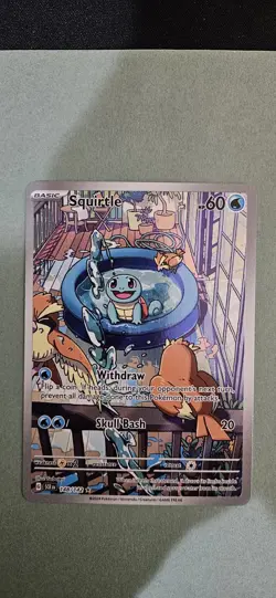 Pokemon TCG - Squirtle 148/142 - Stellar Crown Illustration Rare Card - Image 1