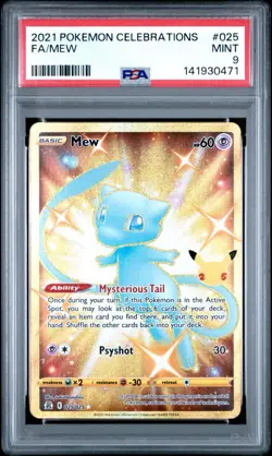 Mew 025/025 PSA 9 Mint Holo Secret Rare Celebrations Pokemon Card 🔥🔥 - Image 1